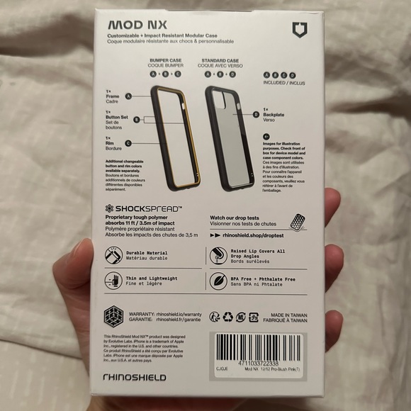 Rhinoshield Mod NX in pink, backplates in Himalayan Pink / Sand of the Hourglass - Picture 4 of 5